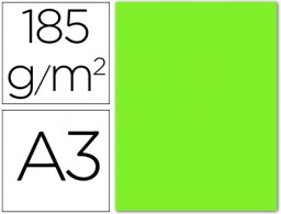 50h. cartulina Guarro A3 185g/m² verde fluorescente